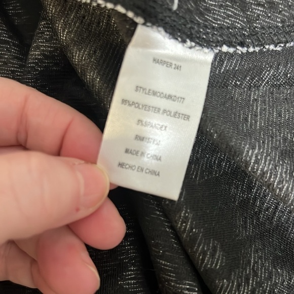 Harper 241 Dress black white geo houndstooth faux wrap midi size 16 NWT - Picture 6 of 15